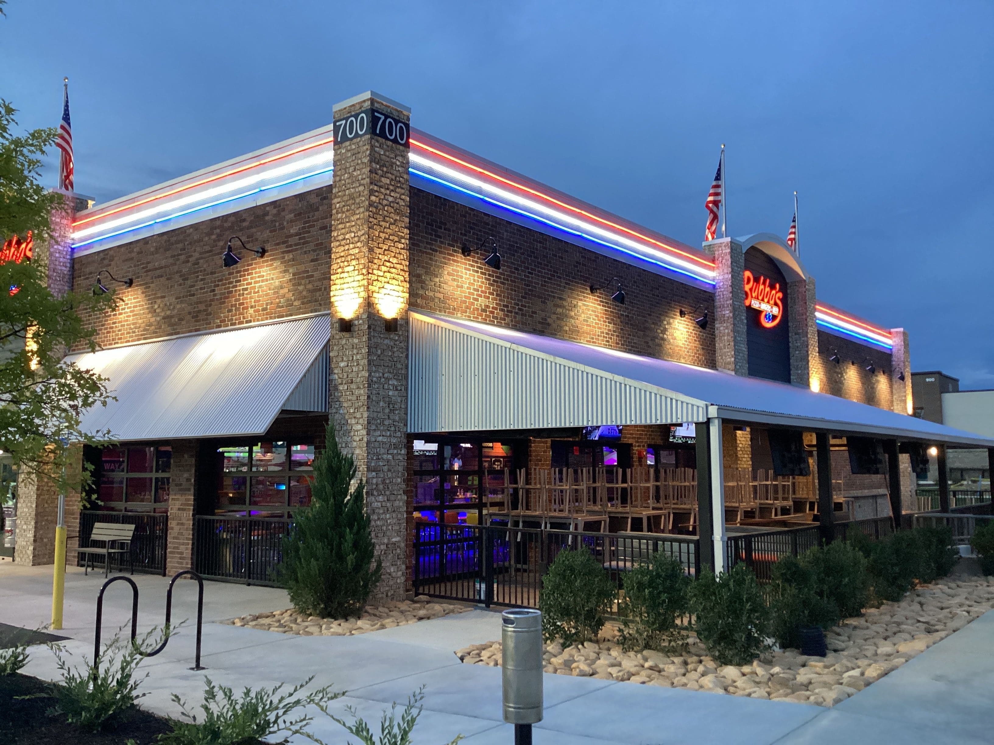The exterior of a Bubba's 33 restaurant in Evansville, IN.